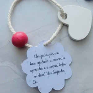 Mini coração perfumado + mensagem de agradecimento